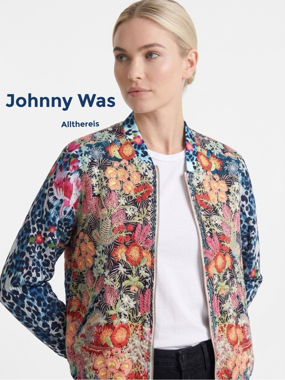 Rare  NWT Johnny Was ARONA Bomber Jacket S